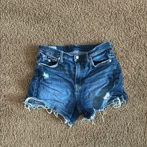 GAP Blue Jean Shorts Distressed Frayed Hem